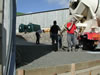 Fowlescombe Barns: Laying concrete