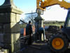 Steel Gates: Lodge gates being put in place - they are automatic